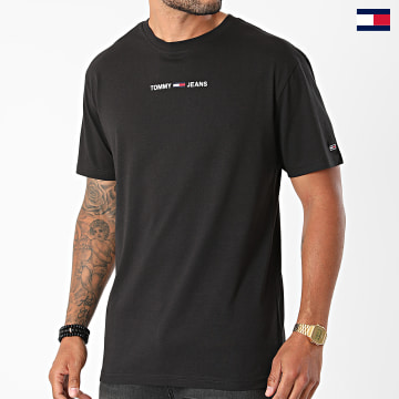 Tommy Jeans - Camiseta Texto Pequeño 9701 Negro