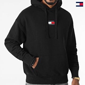 Tommy Jeans - Tommy Badge Hoody Grande 0904 Nero