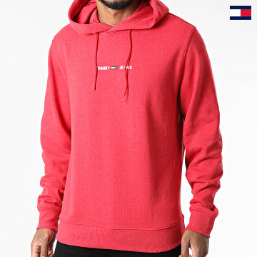 Tommy Jeans - Sweat Capuche Straight Logo 1632 Rouge