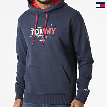 Tommy Jeans - Felpa con cappuccio Essential Graphic 1630 blu navy