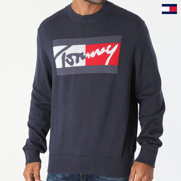 Tommy Jeans - Pull Branded Sweater 1365 Bleu Marine