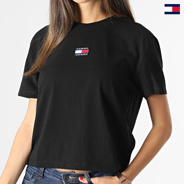 Tommy Jeans - Camiseta con distintivo central para mujer 0404 Negro