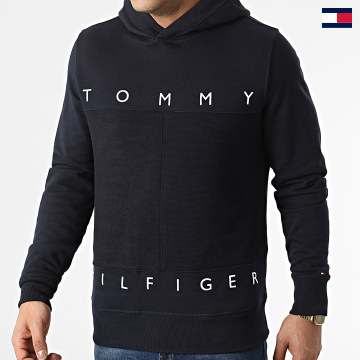 Tommy Hilfiger - Felpa con cappuccio Mono Design 2153 blu navy