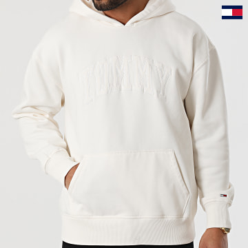 Tommy Jeans - Sweat Capuche College Wash 2872 Beige Clair