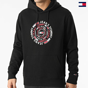 Tommy Jeans - Sweat Capuche Circular Graphic 3288 Noir