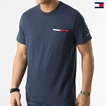 Tommy Jeans - Tee Shirt Poche Essential Flag 3063 Bleu Marine
