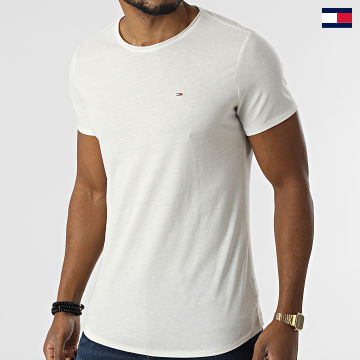 Tommy Jeans - Camiseta oversize Slim Jaspe 9586 Off White