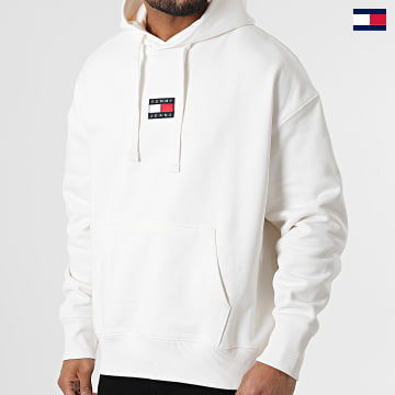 Tommy Jeans - Tommy Badge Hoody 0904 Bianco sporco