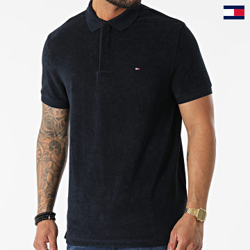 Tommy Hilfiger - Polo A Manches Courtes Micro Towelling 5686 Bleu Marine