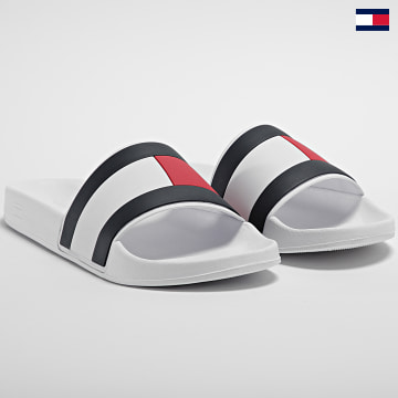 Tommy Hilfiger - Claquettes Rubber Flag 4236 White