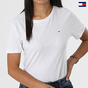 Tommy Hilfiger - Tee Shirt Femme Soft Jersey 4616 Blanc
