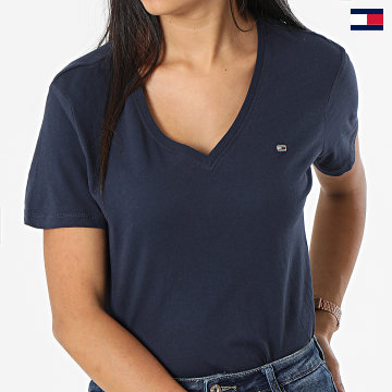 Tommy Hilfiger - Tee Shirt Femme Soft Jersey 4616 Bleu Marine