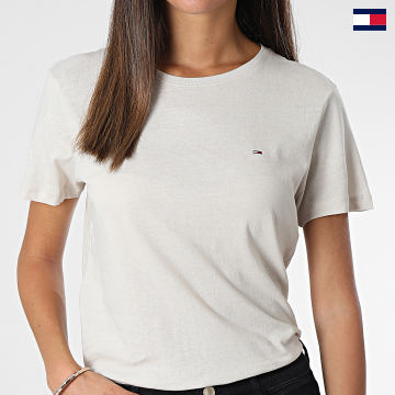 Tommy Jeans - Tee Shirt Femme Soft Jersey 6901 Beige