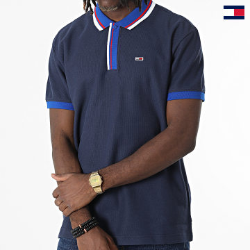 Tommy Jeans - Polo Manches Courtes Tipped Honeycomb 4100 Bleu Marine