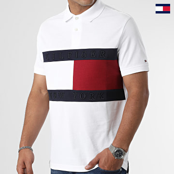 Tommy Hilfiger - Polo Manches Courtes Structure 5835 Blanc