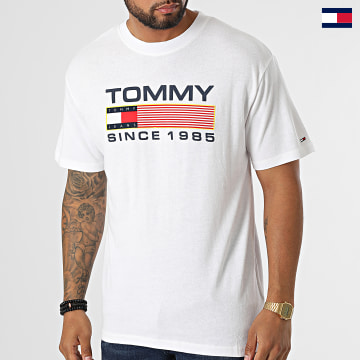 Tommy Jeans - Tee Shirt Classic Athletic Twisted Logo 4991 Blanc