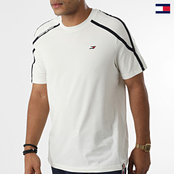 Tommy Sport - Tee Shirt A Bandes Trim 7573 Blanc