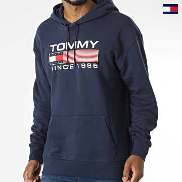 Tommy Jeans - Sweat Capuche Athletic Logo 5009 Bleu Marine