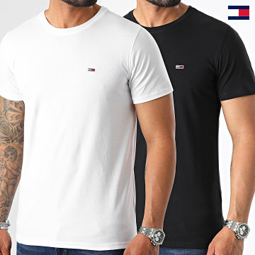 Tommy Jeans - Lote De 2 Camisetas Slim 5381 Negro Blanco