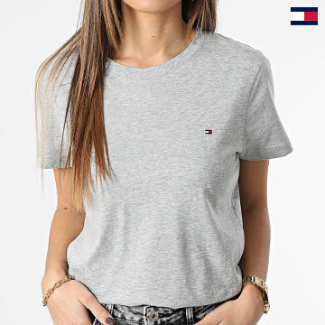 Tommy Hilfiger - Tee Shirt Femme Heritage 2043 Gris Chiné