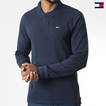 Tommy Jeans - Polo Manches Longues Solid 5077 Bleu Marine