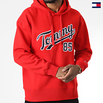 Tommy Jeans - Sudadera universitaria con capucha 85 5711 Rojo