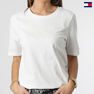 Tommy Hilfiger - Tee Shirt Femme High Shine 6135 Blanc