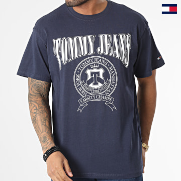 Tommy Jeans - Maglietta Varsity rilassata 5645 blu navy