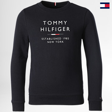 Tommy Hilfiger - Sudadera cuello redondo niño Logo 7960 Azul marino