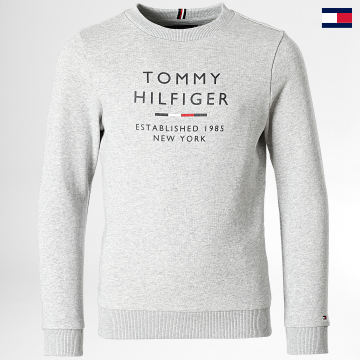 Tommy Hilfiger - Sudadera cuello redondo niño Logo 7960 Heather Grey