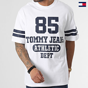 Tommy Jeans - Maglietta oversize Large Skater College 85 Logo 5669 Bianco