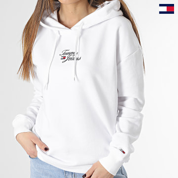Tommy Jeans - Sweat Capuche Femme Essential Logo 5410 Blanc