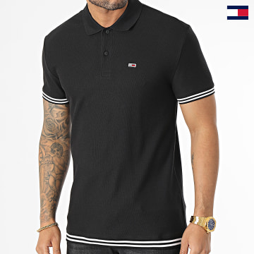 Tommy Jeans - Polo Manches Courtes Classic Tipping 6219 Noir