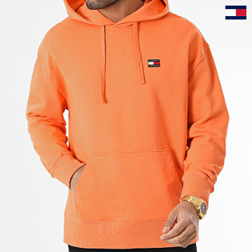 Tommy Jeans - Sudadera Relaxed Hoodie XS Badge Naranja
