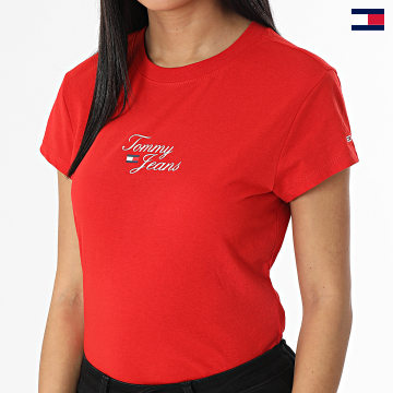 Tommy Jeans - Maglietta donna Essential Logo 5441 Rosso