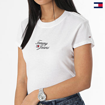 Tommy Jeans - Tee Shirt Femme Essential Logo 5441 Blanc