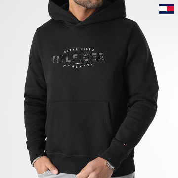 Tommy Hilfiger - Sweat Capuche Hilfiger Curve Logo 0013 Noir