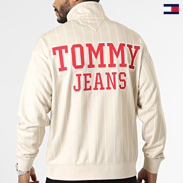 Tommy Jeans - Giacca relax gessata con zip 6360 Beige