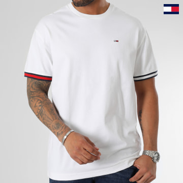 Tommy Jeans - Relax Flag Cuff Camiseta 6328 Blanco