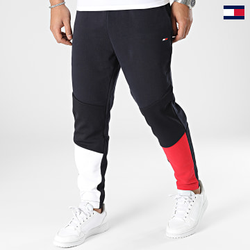 Tommy Sport - Pantalón de chándal azul marino con bloques de color 0381