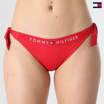 Tommy Hilfiger - Slip bikini donna con laccetti laterali 4497 rosso