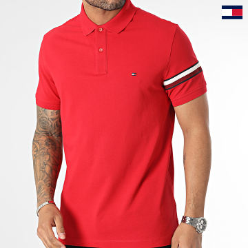 Tommy Hilfiger - Polo Manches Courtes Global STP Placement Reg 0767 Rouge