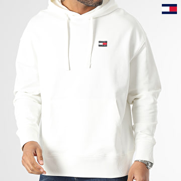 Tommy Jeans - Sudadera con capucha Relax Badge 6369 Blanca