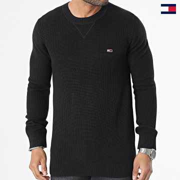 Tommy Jeans - Maglione Essential Waffle 6785 Nero