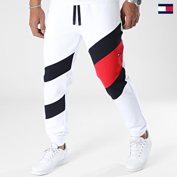 Tommy Sport - Pantalón de chándal blanco con bloques de color 1472