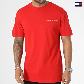 Tommy Jeans - Maglietta classica lineare 6878 rosso