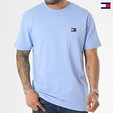 Tommy Jeans - Tee Shirt Classic Tommy Badge 6320 Bleu Clair