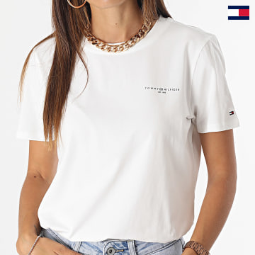 Tommy Hilfiger - Tee Shirt Femme Mini Corp 1985 7877 Blanc
