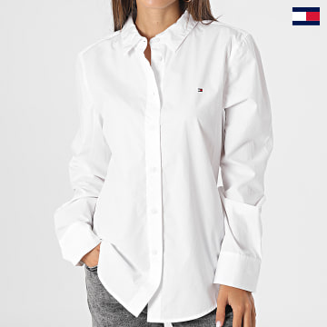 Tommy Hilfiger - Chemise Manches Longues Femme Organic Co 9673 Blanc
