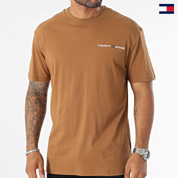 Tommy Jeans - Tee Shirt Classic Linear 6878 Marron